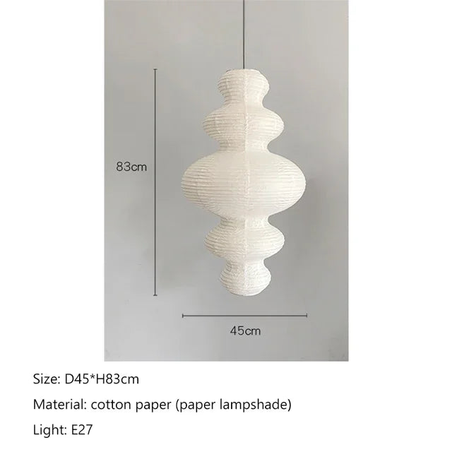 Janpanese Akari Rice Paper Lamp Modern Noguchi Yong Pendant Lamp Living Room Bedroom Corner Designer Light  Room Decor