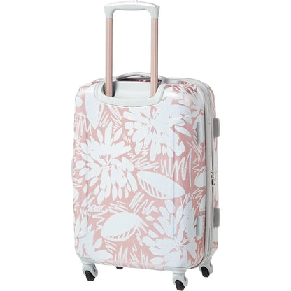American Tourister Moonlight Expandable Hardside Luggage with Spinner Wheels, Ascending Gardens Rose Gold, Medium Size 24-Inch