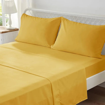 Queen Comforter Set Mustard Yellow Tufted Bed in a Bag 7 Pieces with Sheets All Season Bedding Sets 1 Comforter 2 PillowShams P