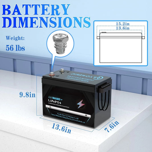12V 330Ah LiFePO4 Battery Built-in Smart 200A BMS,Rechargeable Lithium Battery, Perfect for Solar, Customized