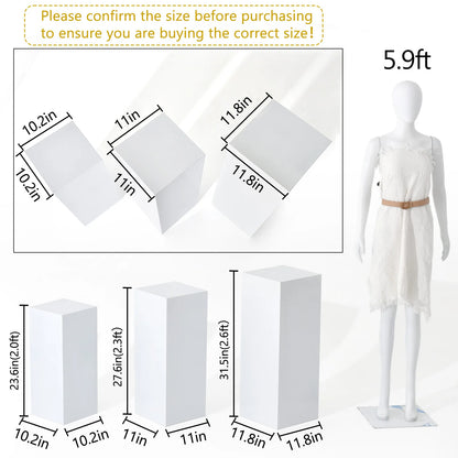 6PCS Metal Display Pedestal Stand for Birthday White Pedestal Stands Pillar for Wedding Dessert Table Display Stand Column Decor