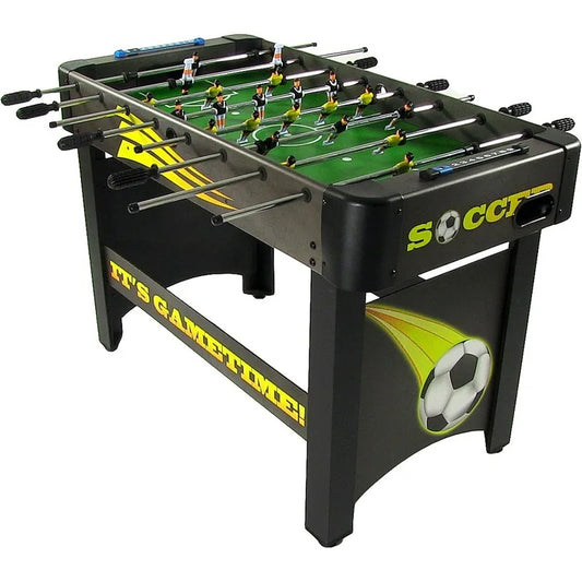 Sunnydaze 48-Inch Foosball Table for Home, Game Room with 2 Balls - Standard Size Soccer Tabletop