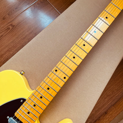 Electric Guitar TL Yellow Body Chrome Part Maple Fretboard Black Pickguard 2S Shipped from the United States Free Shipping