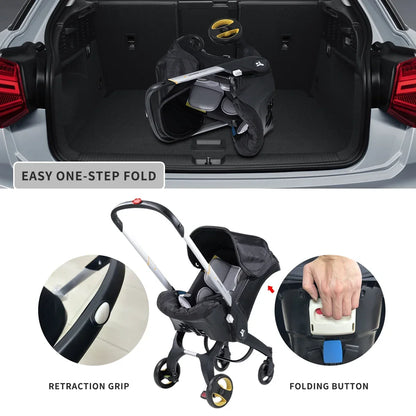 Portable newborn stroller, foldable baby stroller, outdoor camping vehicle, suitable for 0-3 years old, Christmas gifts