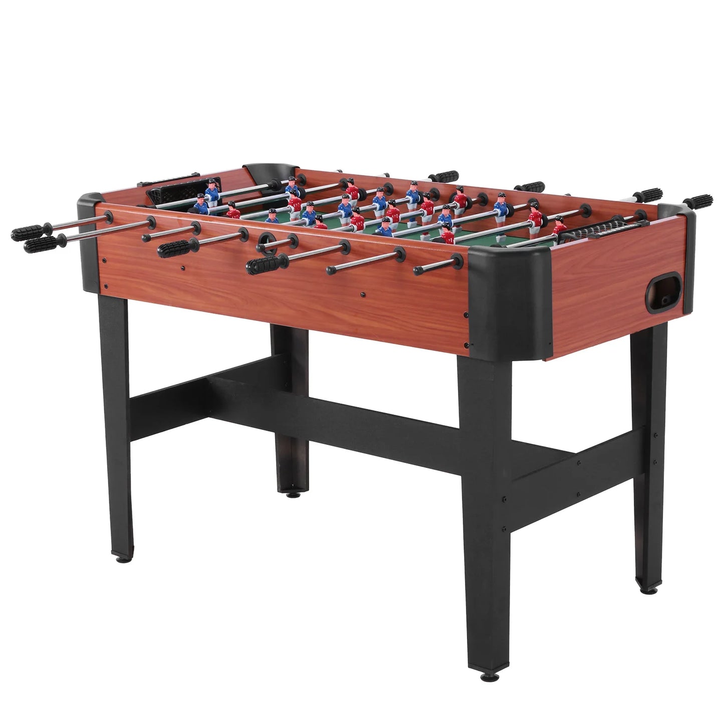 47 Inch Soccer Game Table with Score Keeper Indoor Foos Ball Table with Counterbalanced & Uniformed Men for Home Family Adults