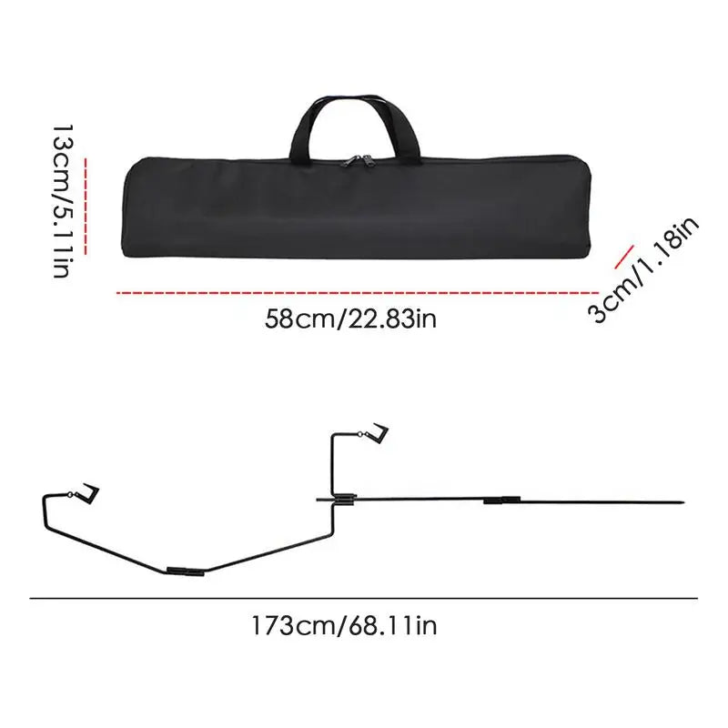 Shepherd Hook Stand Collapsible Lantern Pole Light Stand Holder Lighting Ground Stake Portable With Storage Bag For Picnic