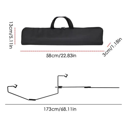 Shepherd Hook Stand Collapsible Lantern Pole Light Stand Holder Lighting Ground Stake Portable With Storage Bag For Picnic