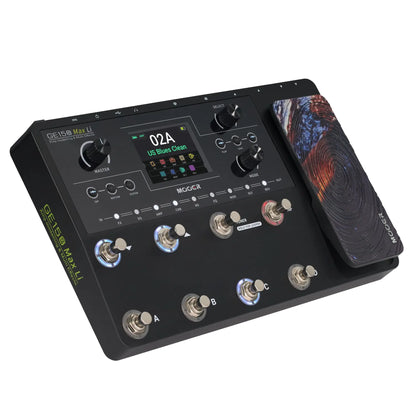 MOOER GE150 Max Li Guitar Multi Effects Pedal 55 Amp Models 200 Presets 9H Battery IR Loader 4 Footswitches for Live Performance
