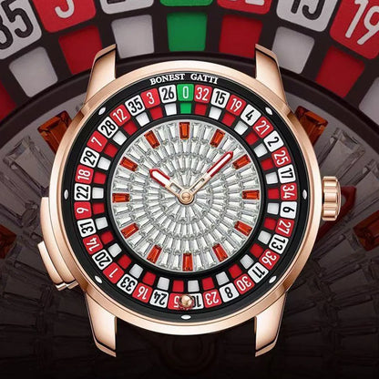 BONEST GATTI BONEST GATTI Rotating Dial Men's Watch Is An Automatic Mechanical Watch With A Rotating Dial