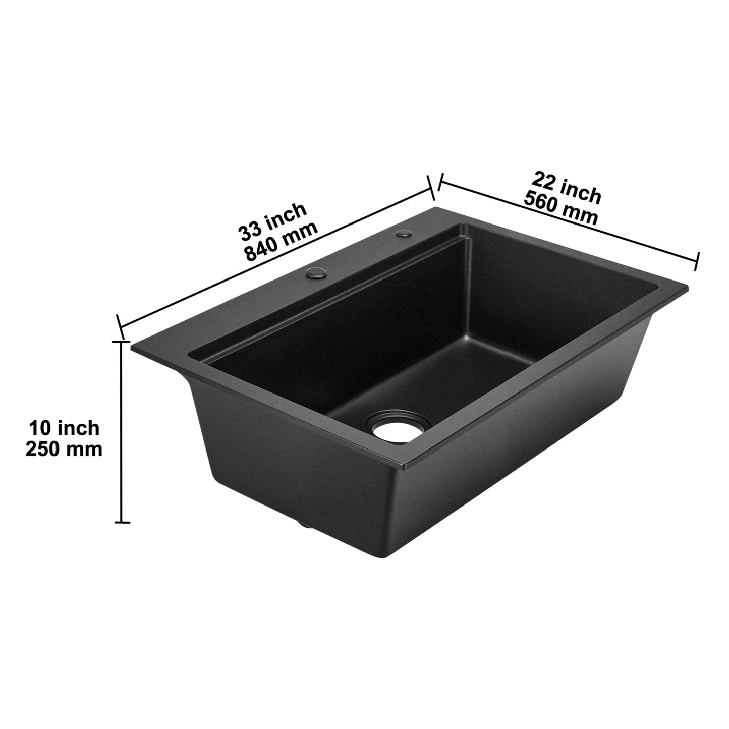 SucceBuy 30 33inch Kitchen Sink Workstation Undermount Granite Sink Drop-In Single Bowl Farmhouse Basin for RV, Prep Kitchen