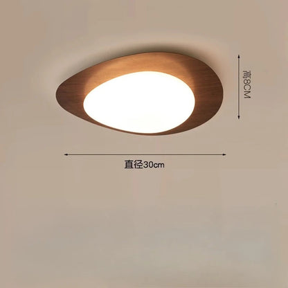 Minimalist bedroom light led Nordic ceiling light medium antique walnut color bedroom book room balcony light retro