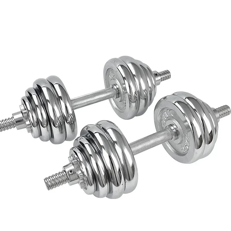 Upgrade Upgrade Barbell Combination Set Gym Household 15 / 30 / 20kg Fitness Free Weight Replace All Steel Electroplated Dumbbel