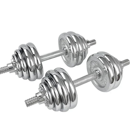 Upgrade Upgrade Barbell Combination Set Gym Household 15 / 30 / 20kg Fitness Free Weight Replace All Steel Electroplated Dumbbel