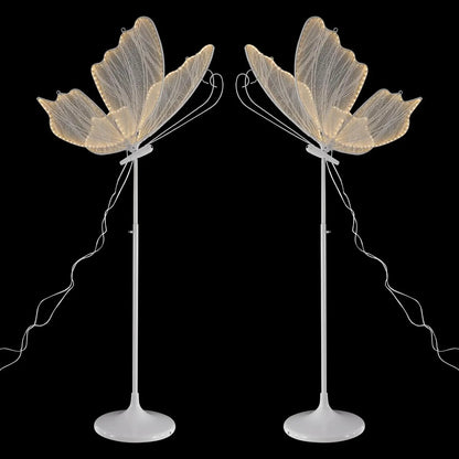 2-Pack Butterfly Wedding Aisle Lights Romantic Butterfly Decoration Lights, Adjustable Height,Dual Mounting for Indoor Weddings