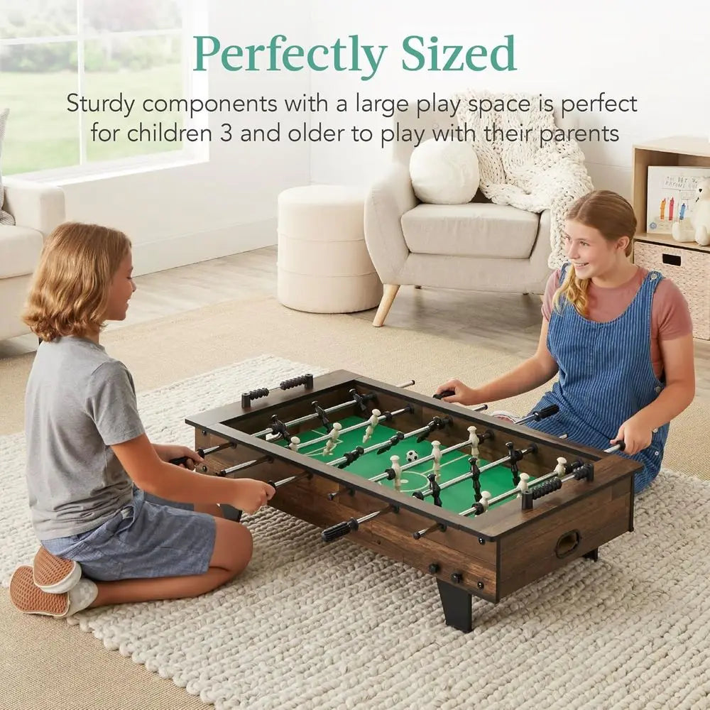 Tabletop Foosball Table, Compact Mini Arcade Table Hand Soccer for Kids and Adults, Home, Game Room with 2 Balls