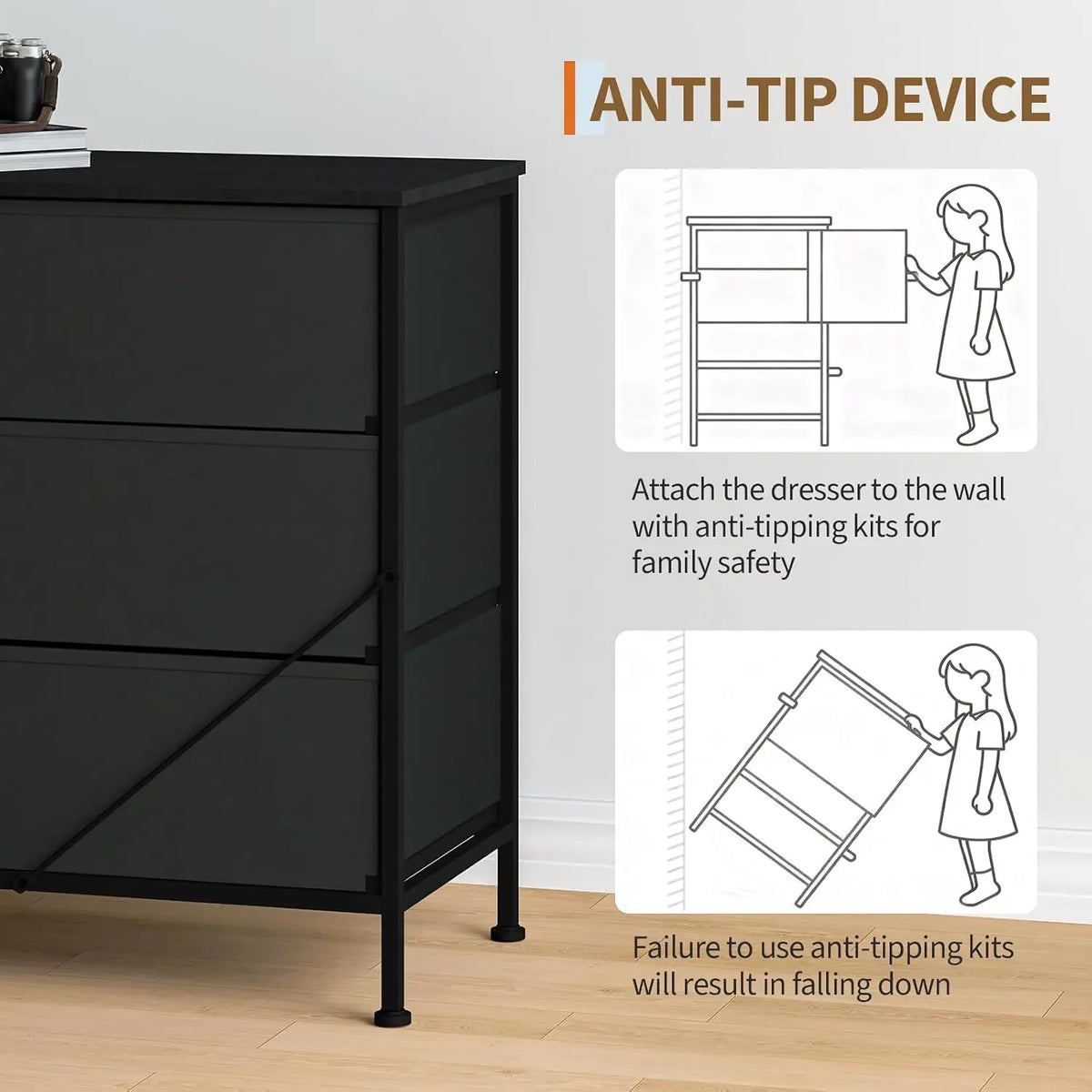 12 Drawer Dresser for Bedroom, 70” Long TV Stand for 65, 75, 80 Inch TV | Dresser with Charging Station, Large Entertainment Center for Living Room, Entryway