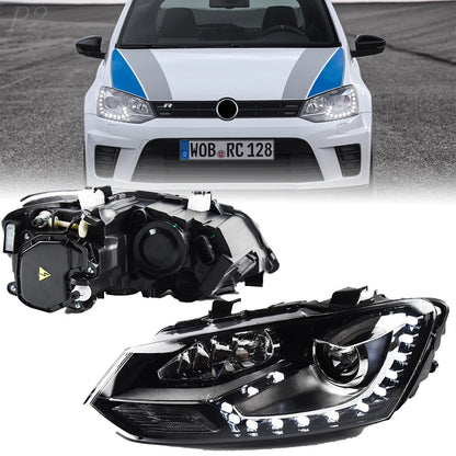 Headlight for VW Polo TSI 2011-2018 Car LED DRL Hella автомобильные товары Hid H7 Vento Polo GTI Car Accessories