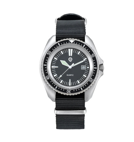 Qimei Classic UDT Men's Military Sport Watch Army Green Outdoor Diver SM8016C  Hardened Mineral Glass Japan Movement 300M