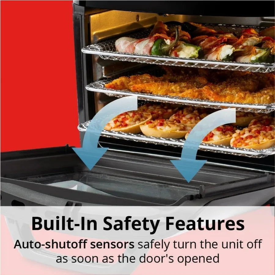 Aria 10 Qt. Touchscreen Air Fryer Oven with Premium Accessory Set and Recipe Book in White Ideal for Healthy Cooking Quick Meal