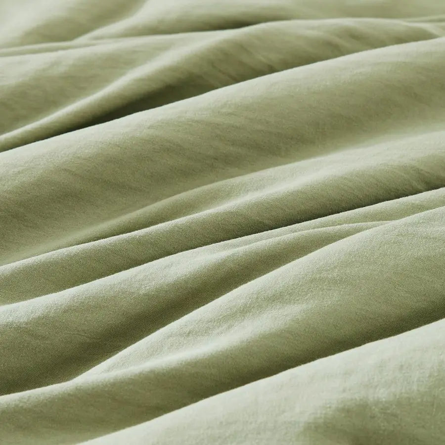 Queen Comforter Set 7 Pieces Sage Green Soft Bed in a Bag Queen with Fitted Sheet, Flat Sheet, 2 Pillow Shams, and 2 Pillowcases