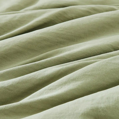 Queen Comforter Set 7 Pieces Sage Green Soft Bed in a Bag Queen with Fitted Sheet, Flat Sheet, 2 Pillow Shams, and 2 Pillowcases