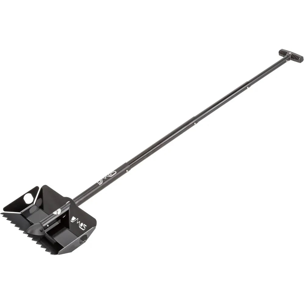 Lightweight Aluminum Sand and Snow Shovel with Extendable Collapsible Handle for Camping and Outdoor Use