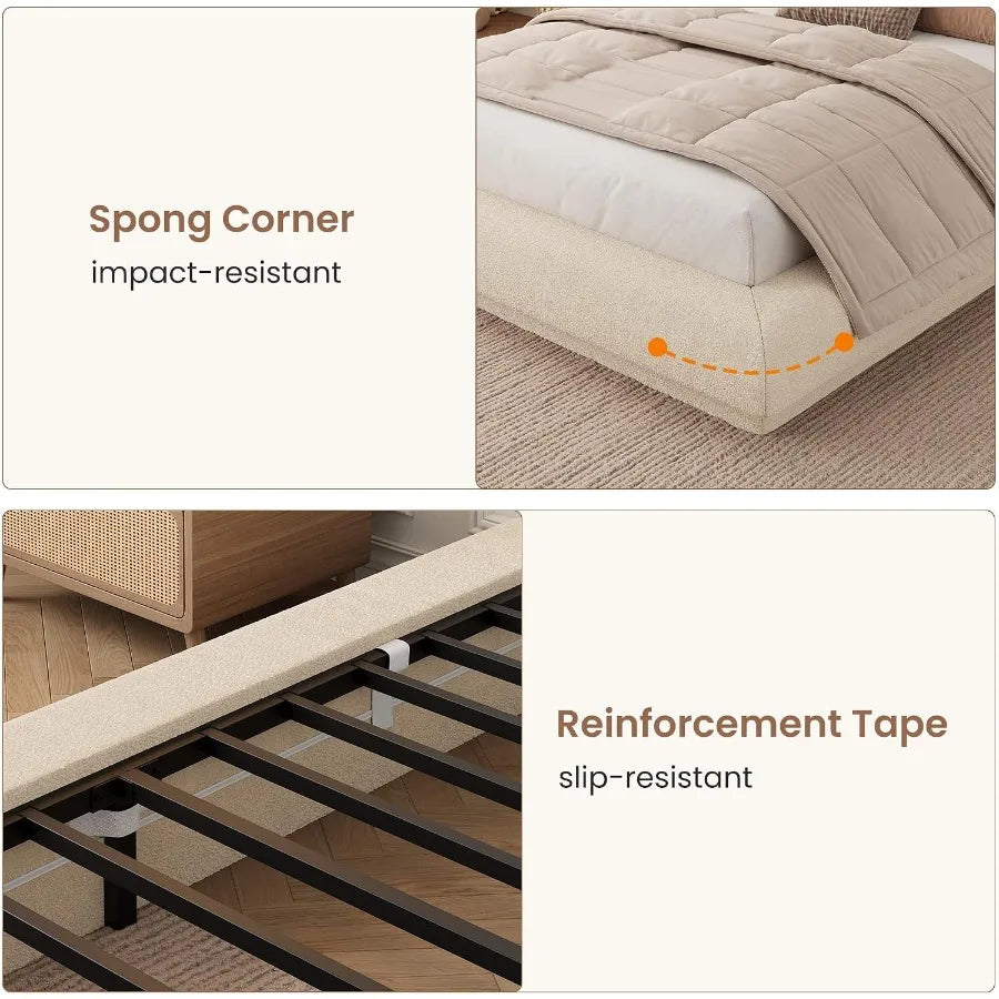 Size Cloud Platform Bed Frame Without Headboard