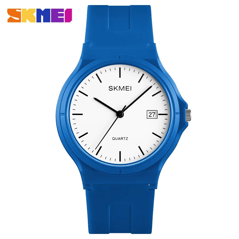 SKMEI Reloj Mujer Fashion Ladies Casual Sports Couple PU Strap Calendar Women Top Luxury Wristwatch Lady Large Dial For Women