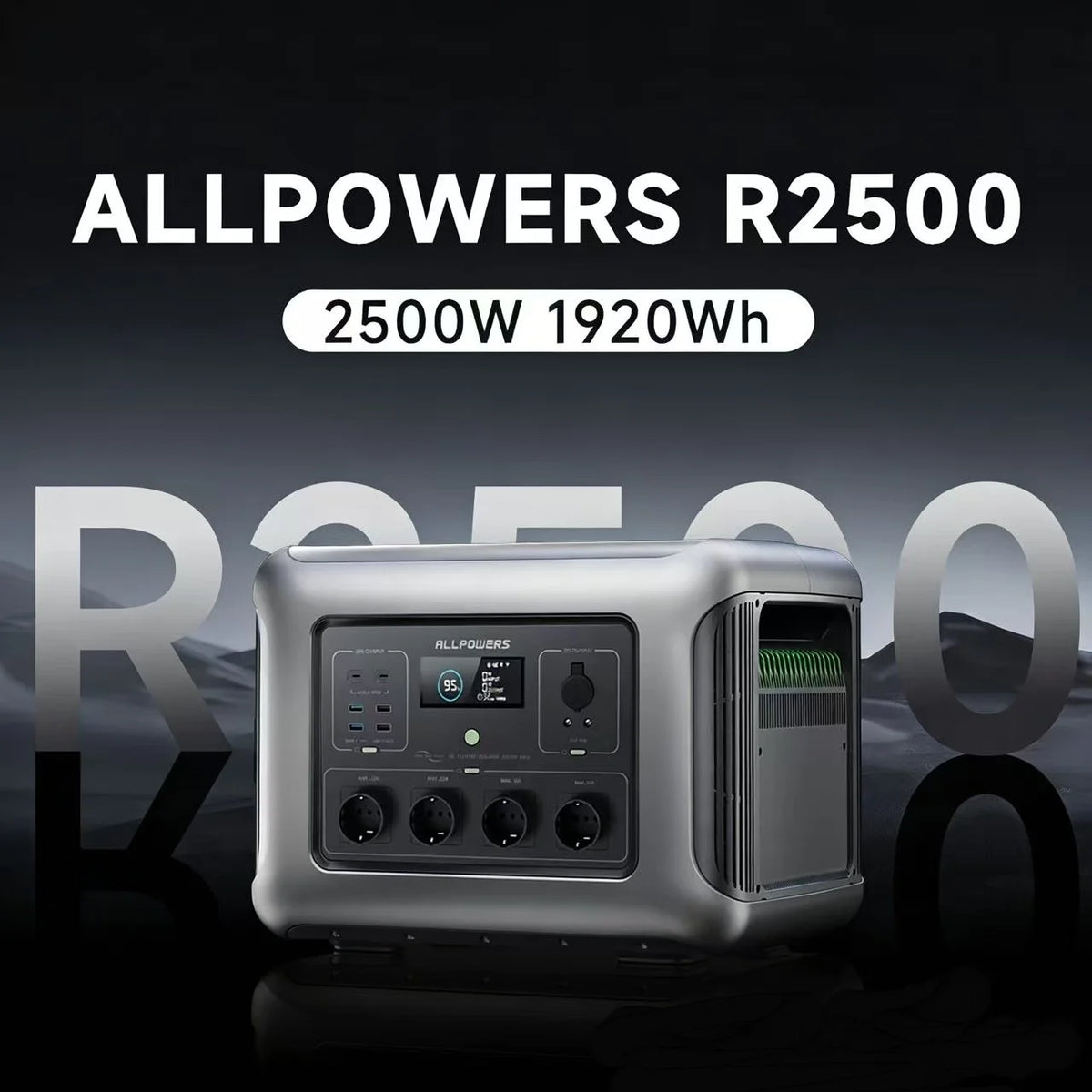 ALLPOWERS R2500 Portable Power Station 1920Wh LiFePO4 Battery Solar Generator & SE160 Solar panel for Home Backup RV Camping