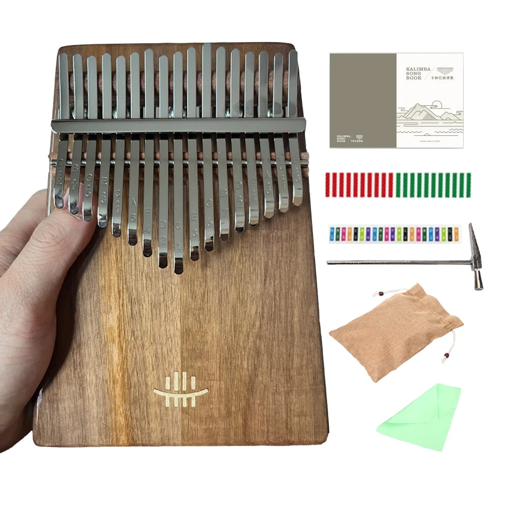 Hluru 17 Key Professional Rosewood Kalimba 21 Key Resonator Thumb Piano Walnut Finger Piano Box Mbira for Beginner2028