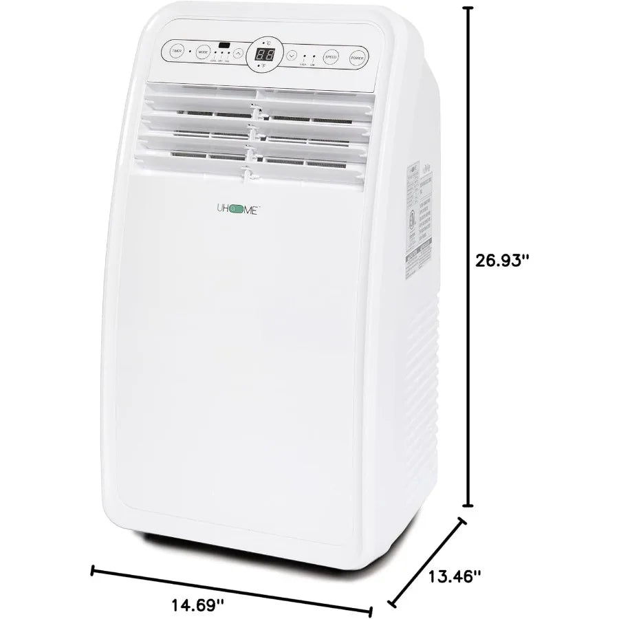 8000 BTU Portable Air Conditioner with Cooling Dehumidifier Fan Remote Control and Window Mount Kit Included for Home Office Be