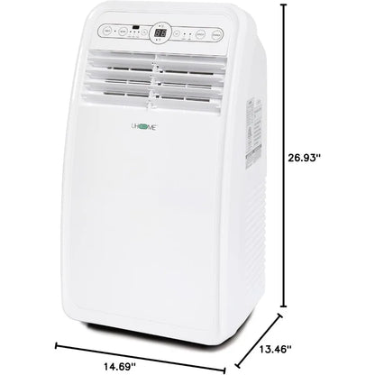 8000 BTU Portable Air Conditioner with Cooling Dehumidifier Fan Remote Control and Window Mount Kit Included for Home Office Be