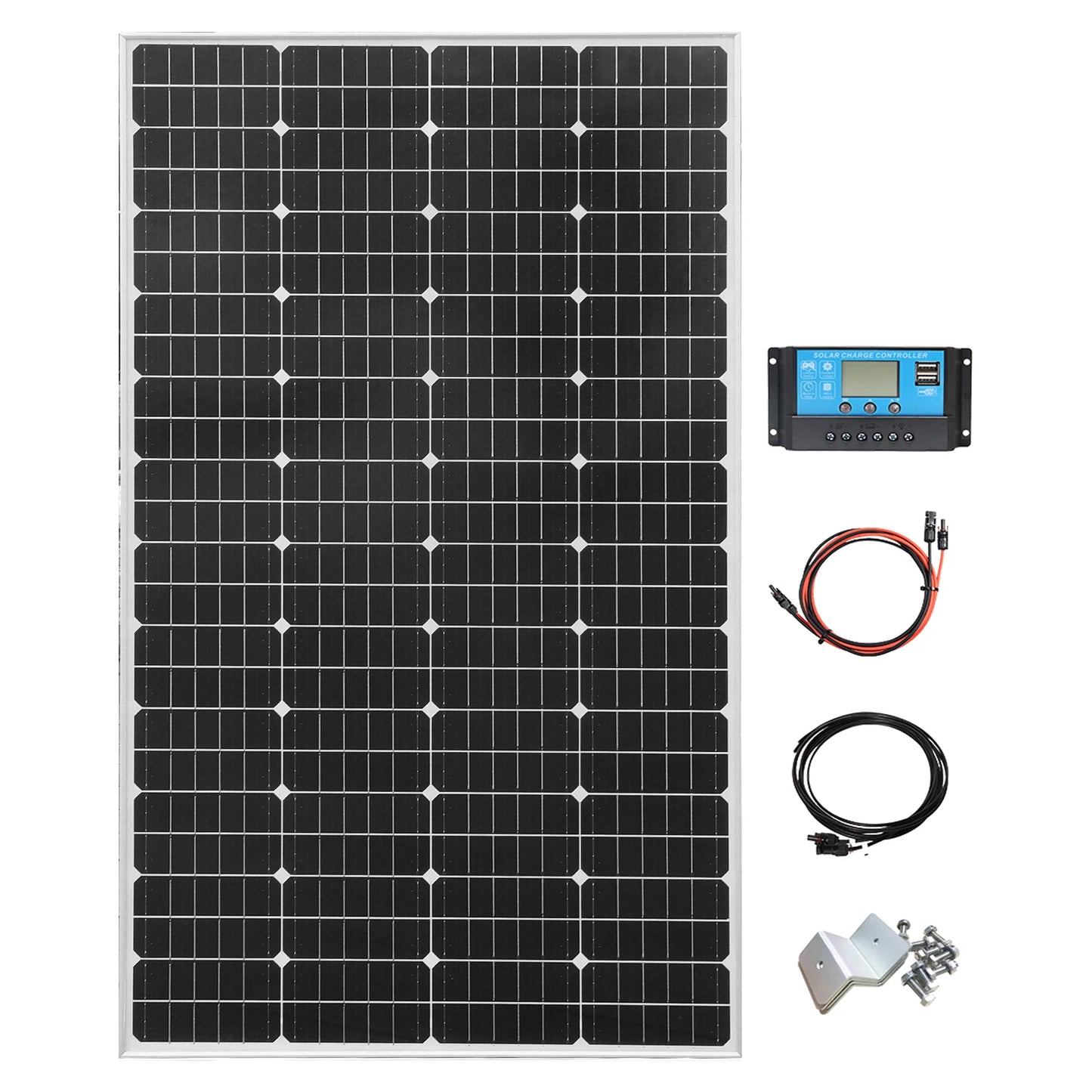 19.8V 200W Glass Rigid Solar Panel China 26.4V 200W 400W Monocrystalline Waterproof Solar Panels Charging 12V Camping/Home/RV CE