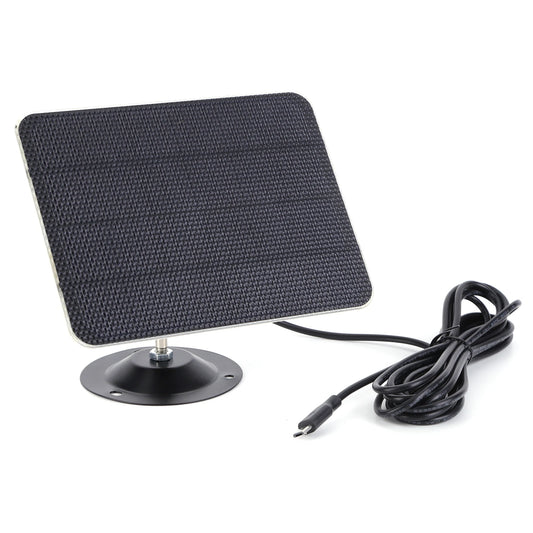 10W 5V Solar Panel Charger Micro USB+Type-C 2 in 1 Portable Solar Cells Charger for Outdoor Security Camera Home Light System