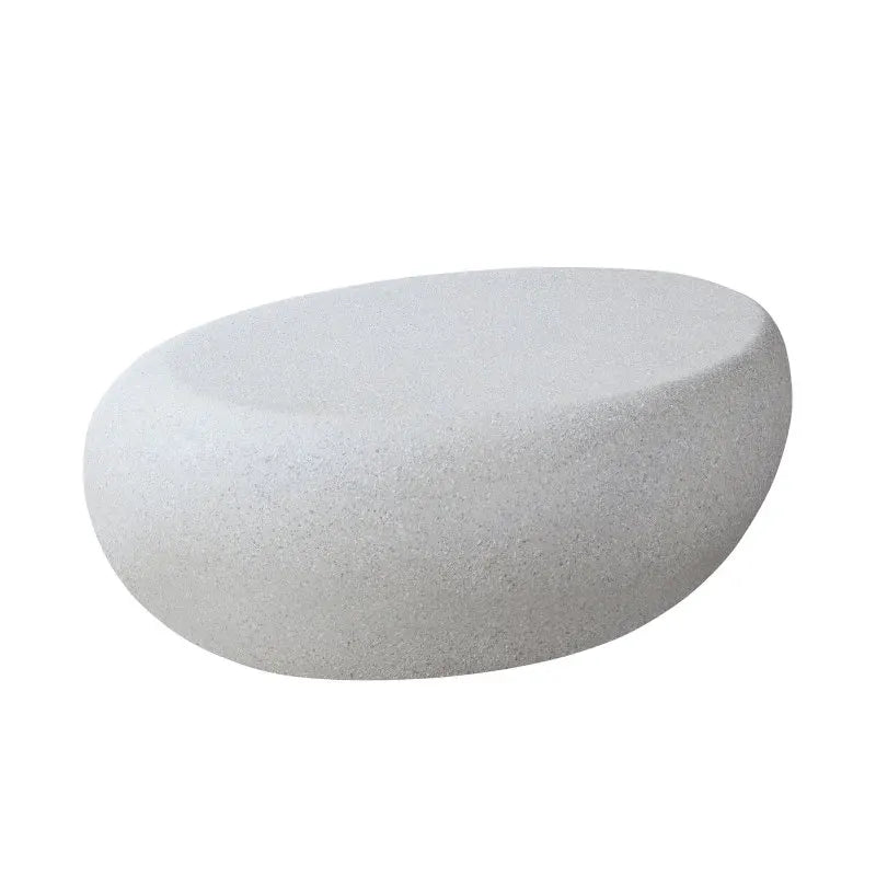 43.31 '' living room oval coffee table retro table, matte rock table, irregular center table, no assembly required