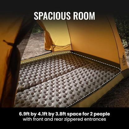 Stella 4 Season Camping Tent Backpacking 2 Person Waterproof Lightweight Easy Setup Instant 3000mm Waterproof Rating Outdoor