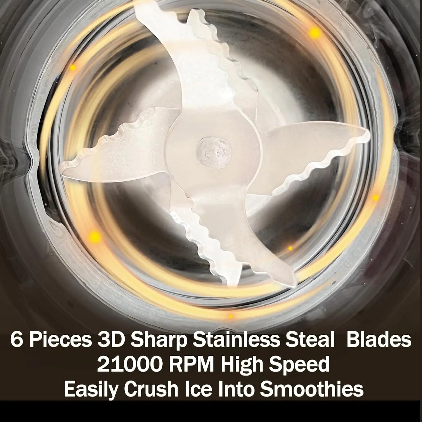 High-Speed Kitchen Blender, 1.5L Glass Jar, 304 Stainless Steel Blades, 21000RPM, 6-Piece Set, ABS Body, Multiple Colors