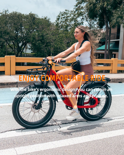 Fat Tire Electric Bike for Adults, 1000W 48V 20Ah All-Terrain e-Bike, 90 Miles UL Certified Mountain Bicycle, Smart e Dirt Bike