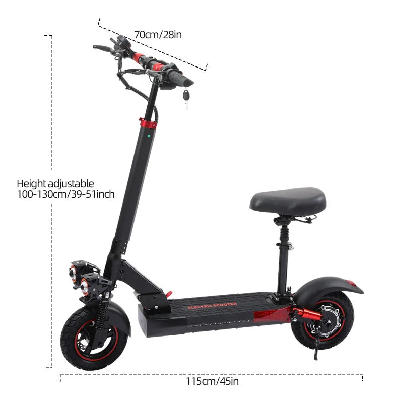 FREEBOY J01 Foldable Electric Scooter, 100KG Max Load, 48V 15.6Ah Battery, Dual Disc Brakes, Adult Electric Scooter, Lightweight Body, 10‑Inch Tubeless Tires, Electric Scooter for Daily Short‑Trip Commuting