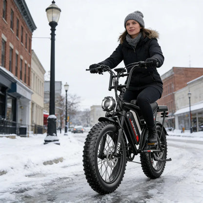 2000w Electric Bicycle,48v 20 Inch Ebike,adjustable Front Brake Seat,for Both Men Women Snowy Conditions Cycling Electric Bike