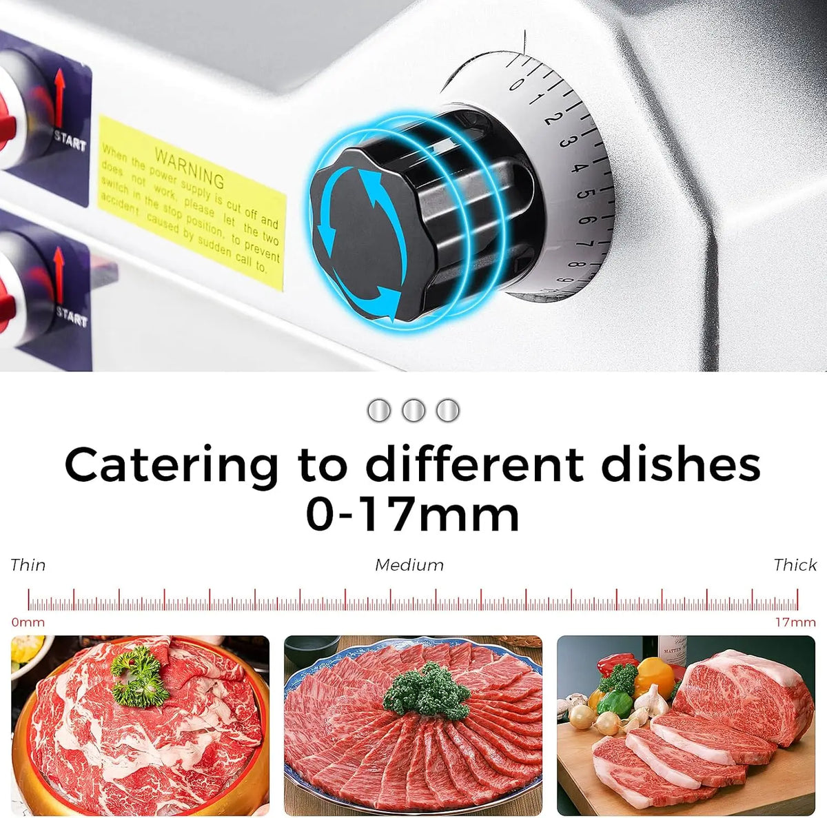 Tacleekii 10 Inch Automatic Meat Slicer Stainless Steel Commercial Food Slicer 110V Electric Deli Slicer for Meat, Cheese and Food Prep for Home Commercial Use