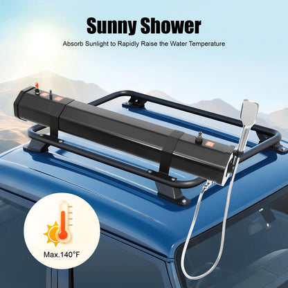 30L Portable Water Tank for Camping, Roof Rack Mount Road Shower, Outdoor Activities Water Supply  for freshwater washing