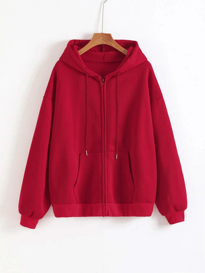 Men's Zip Up Hoodies Casual Zipper Jacket Coats Women Fleece Autumn Winter Harajuku Gothic Hooded Sweatshirts Sports Streetwear