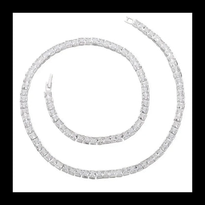 AliExpress new personalized S925 silver zircon necklace simple necklace female niche design sense