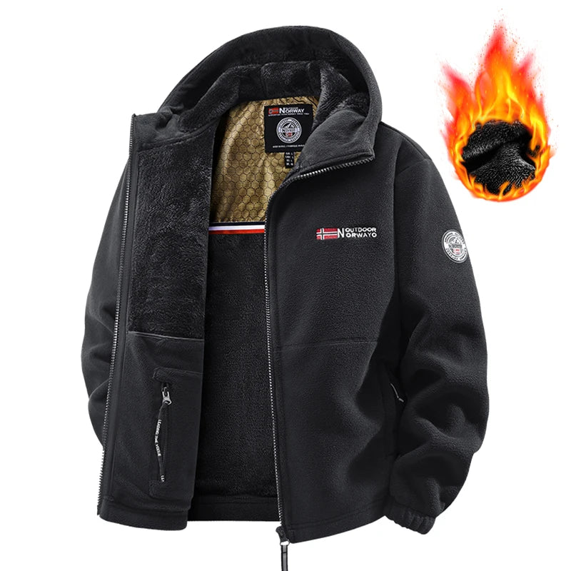 Outdoors Winter Polar Fleece Jacket Men Thermal Fleece Tactical Sports Coat Militar Softshell Hiking Outdoor Army Jackets