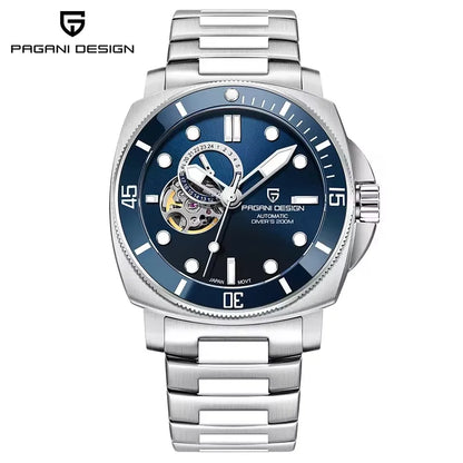 PAGANI DESIGN Top Brand Mechanical Tourbillon Men watch Japan Movt 24-hour Display Luxury Watch Sapphire Luminous Dive Man watch