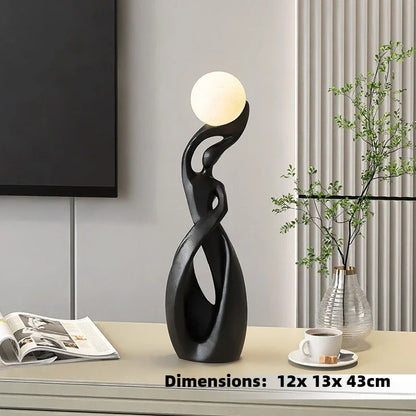 NEW Home Decoration Art Light Luxury Creative Living Room TV Cabinet Floor Decoration Night Glow Resin Sculpture LED Floor Lamp