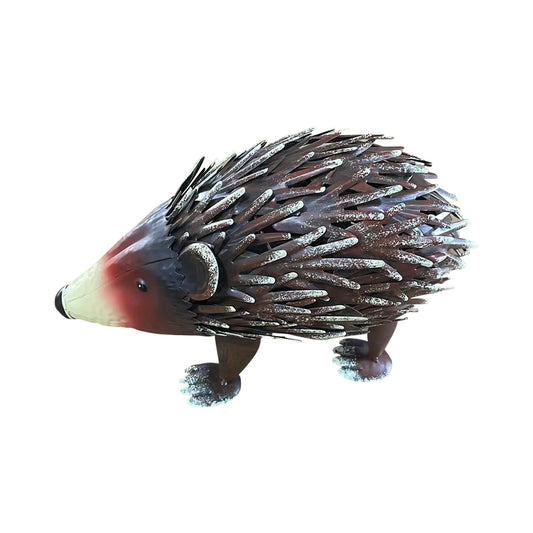 Handmade Wrought Iron Hedgehog Garden Statue, Weatherproof Metal Animal Sculpture, Realistic Lawn & Patio Yard Decor Ornament