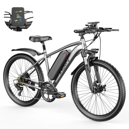 26 inch electric mountain bike, 10.4AAh/13Ah detachable battery, SHIMANO 7speed, peak 1000W brushless silent motor, 25MPH,E-bike