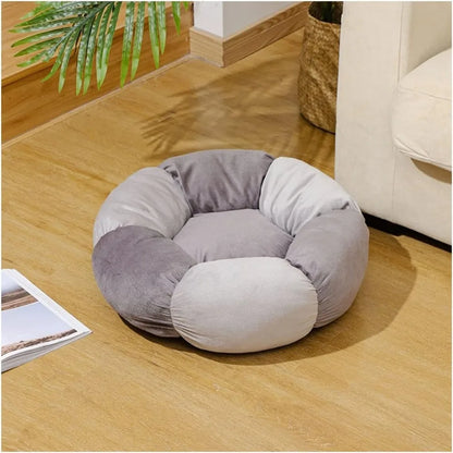 Medium Round Washable Dog and Cat Bed, 40x40cm Cushioned Mat for Warm Sleep, Pink 60cm Long-Tailed Keyword